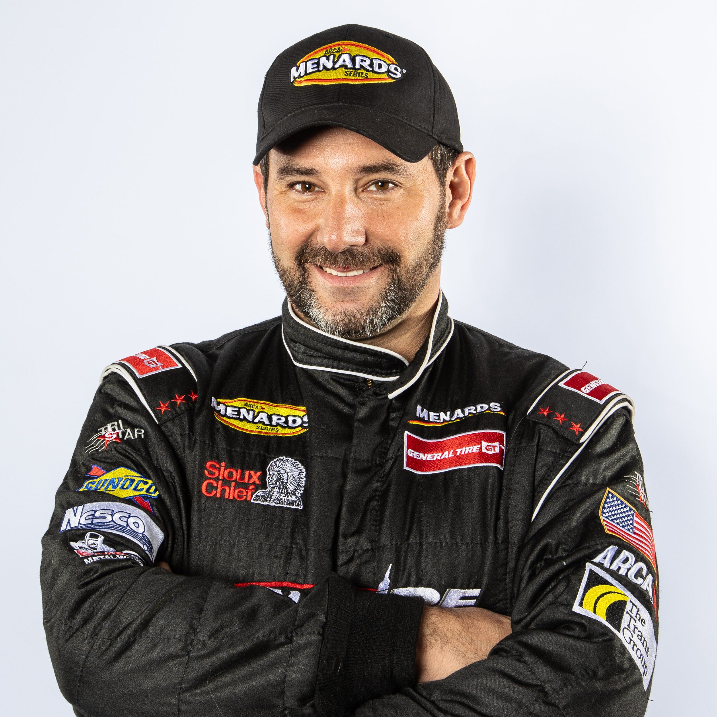 Sean Corr, driver of the No. 8 Nesco/STS/The Trans Group Chevrolet, during ARCA Menards Series Media Day at the Daytona International Speedway on Thursday, February 12th, 2026.  (Ted Malinowski/NASCAR)