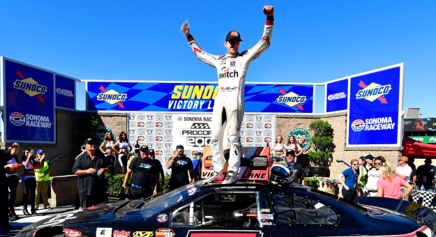 Visit Noah Gragson Wins At Sonoma In Chaotic Overtime Finish page