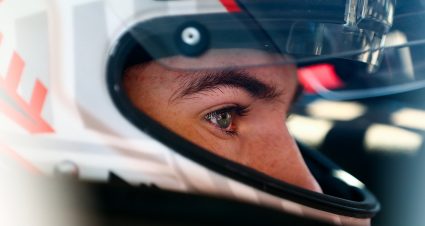 PHOENIX, AZ - MARCH 06:   Chandler Smith, driver of the #20 JBL Toyota, in the garage area before the ARCA Menards General Tire 150 on March 6, 2020 at Phoenix Raceway in Phoenix, Arizona. (Adam Glanzman/ARCA Racing)