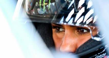 PHOENIX, AZ - MARCH 06:   Hailie Deegan, driver of the #4 Toter Ford, in the garage area before the ARCA Menards General Tire 150 on March 6, 2020 at Phoenix Raceway in Phoenix, Arizona. (Adam Glanzman/ARCA Racing)