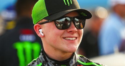 PHOENIX, AZ - MARCH 06:  Ty Gibbs, driver of the #18 Monster Energy / Terrible Herbst-ORCA Toyota, looks on before the ARCA Menards General Tire 150 on March 6, 2020 at Phoenix Raceway in Phoenix, Arizona. (Adam Glanzman/ARCA Racing)