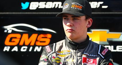 PHOENIX, AZ - MARCH 06:   Sam Mayer, driver of the #21 Chevy Accessories Chevrolet, in the garage area before the ARCA Menards General Tire 150 on March 6, 2020 at Phoenix Raceway in Phoenix, Arizona. (Adam Glanzman/ARCA Racing)