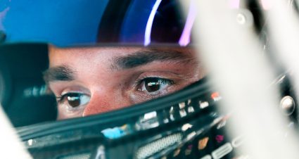 LOUDON, NH - JULY 19:   Lawless Alan, driver of the #30 JRI Shocks Ford during practice for the NASCAR K&N United Site Services 70 at New Hampshire Motor Speedway on July 19, 2019 in Loudon, New Hampshire. Photo by Adam Glanzman/NASCAR