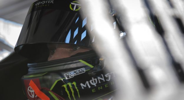 Ty Gibbs, driver of the #18 Monster / Terrible Herbst / ORCA Toyota, looks on during the practice of the Menards.com 200 presented by SPxE for the ARCA Menards series on July 31, 2020 at at Toledo Speedway in Toledo, Ohio. (Nic Antaya/ARCA Racing)