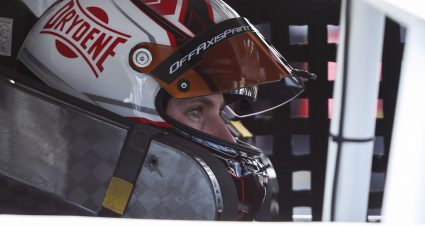 Will Rodgers driver of the #17 Mmi Services Chevrolet looks on during practice before the ARCA Menards Series General Tire 100 at the Daytona International Speedway Road Course in Daytona Beach, Florida on August 14, 2020. (James Gilbert/ARCA Racing)