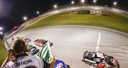LEBANON, MO - JUNE 9:   Toyota/G-Oil 150 race at the I-44 Speedway on June 9, 2013 in Lebanon, Missouri.  (Photo by Wesley Hitt/NASCAR via Getty Images)