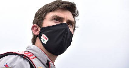 Michael Self, driver of the #25 Sinclair Lubricants Toyota, walks through the garage area during the Dutch Boy Paints 150 for the ARCA Menards Series at World Wide Technology Raceway at Gateway in Madison, Illinois on Saturday, August 29, 2020. (Jeff Curry/ARCA Racing)