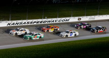 #15: Christian Eckes, Toyota Camry JBL Audio, #25: Michael Self, Toyota Camry Sinclair Lubricants, #23: Bret Holmes, Chevrolet SS Holmes II Excavation