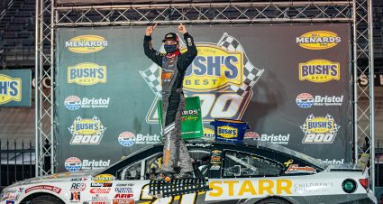 during the Bush’s Beans 200 at Bristol Motor Speedway for the ARCA Menards Series in Bristol, Tennessee on September 17, 2020. (Jacob Kupferman/NASCAR)