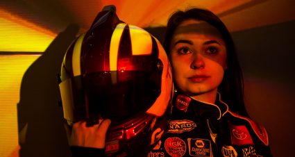 Gracie Trotter, driver of the #99 ENEOS Toyota, poses for a portrait before the ARCA Menards Series General Tire 150 on March 6, 2020 at Phoenix Raceway in Phoenix, Arizona. (Adam Glanzman/ARCA Racing)