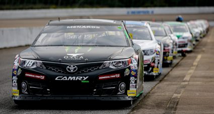 Ty Gibbs, driver of the #18 Monster Energy/Terrible Herbst-ORCA Toyota during the Sioux Chief PowerPEX 200 for the ARCA Menards Series at Memphis International Raceway on Saturday, September 26, 2020. (Barry Cantrell/ARCA Racing)