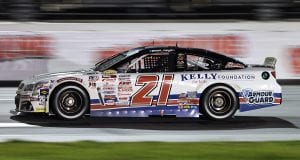 Sam Mayer driver of the #21 Jim Kelly Foundation Chevrolet races during the ARCA Menards Series General Tire 100 at the Daytona International Speedway Road Course in Daytona Beach, Florida on August 14, 2020. (James Gilbert/ARCA Racing)