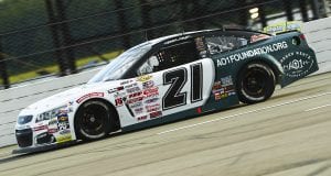 Sam Mayer, driver of the #21 Chevy Accessories Chevrolet, during the General Tire #AnywhereisPossible 200 for the ARCA Menards Series at Pocono Raceway in Long Pond, Pennsylvania on Friday, June 26, 2020. (Adam Glanzman/ARCA Racing)