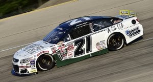 Sam Mayer, driver of the #21 Pat Connaughton With Us Foundation Chevrolet, drives during qualifying for the Zinsser SmartCoat 200 for the ARCA Menards Series at I-44 Speedway in Lebanon, Missouri on September 5, 2020. (Jeff Curry/ARCA Racing)