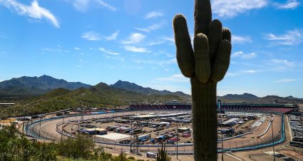 A general view of the track before the General Tire 150 for the ARCA Menards Series on March 6, 2020, at Phoenix Raceway in Phoenix, Arizona. (Adam Glanzman/ARCA Racing)