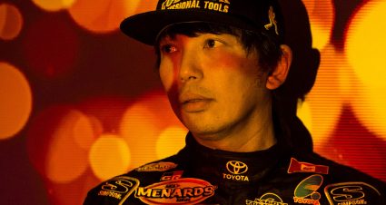 Takuma Koga poses for a portrait before the General Tire 150 for the ARCA Menards Series at Phoenix Raceway in Avondale, Arizona, on March 6, 2020. (Adam Glanzman/ARCA Racing)