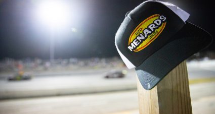 An ARCA Menards Series hat pictured during the Skip's Western Outfitters 175 for the ARCA Menards Series East at New Smyrna Speedway in New Smyrna Beach, Florida, on Feb. 10, 2020. (Matt Stamey/ARCA Racing)