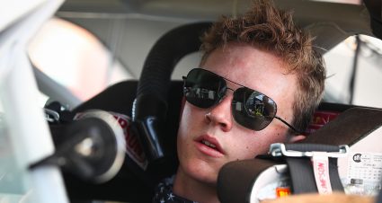 Jack Wood, driver of the #78 Velocity Racing Toyota, at the ENEOS 125 presented by NAPA Auto Parts as part of the ARCA Menards Series West held at Irwindale Speedway in Irwindale, Calif. on July 4, 2020.