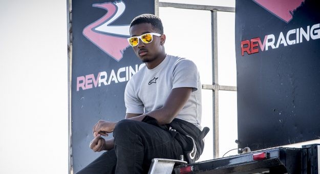 Rajah Caruth pictured at the NASCAR Drive for Diversity Combine at New Smyrna Speedway in New Smyrna Beach, Florida, on Oct. 23, 2019. (Brian Cleary/Getty Images)