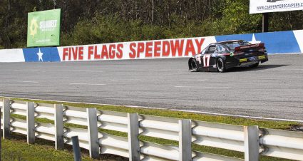 Taylor Gray, driver of the No. 17 Ford Performance Ford, in action during the Pensacola 200 Presented by Inspectra Thermal Solutions for the ARCA Menards Series East at 5 Flags Speedway in Pensacola, Florida, on Oct. 11, 2020. (Morgan Givens/ARCA Racing)