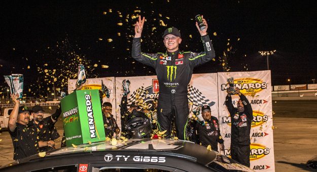 Visit Ty Gibbs Charges To Victory At Toledo Speedway, Continues Hot Streak page