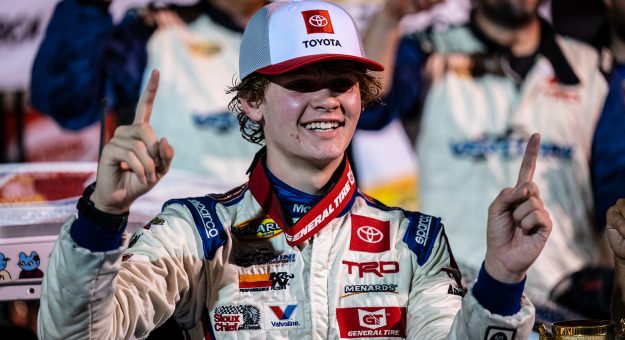 Visit Jesse Love earns first ARCA Menards Series victory; Ty Gibbs wins Showdown title at Salem page