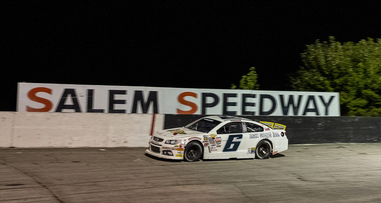 Rajah Caruth, driver of the #6 Max Siegel Inc.-Sunoco Chevrolet, during the Sioux Chief PowerPEX 200 presented by Scott County Tourism for the ARCA Menards Series at Salem Speedway in Salem, Indiana on October 2, 2021. (Jon Cherry/ARCA Racing)