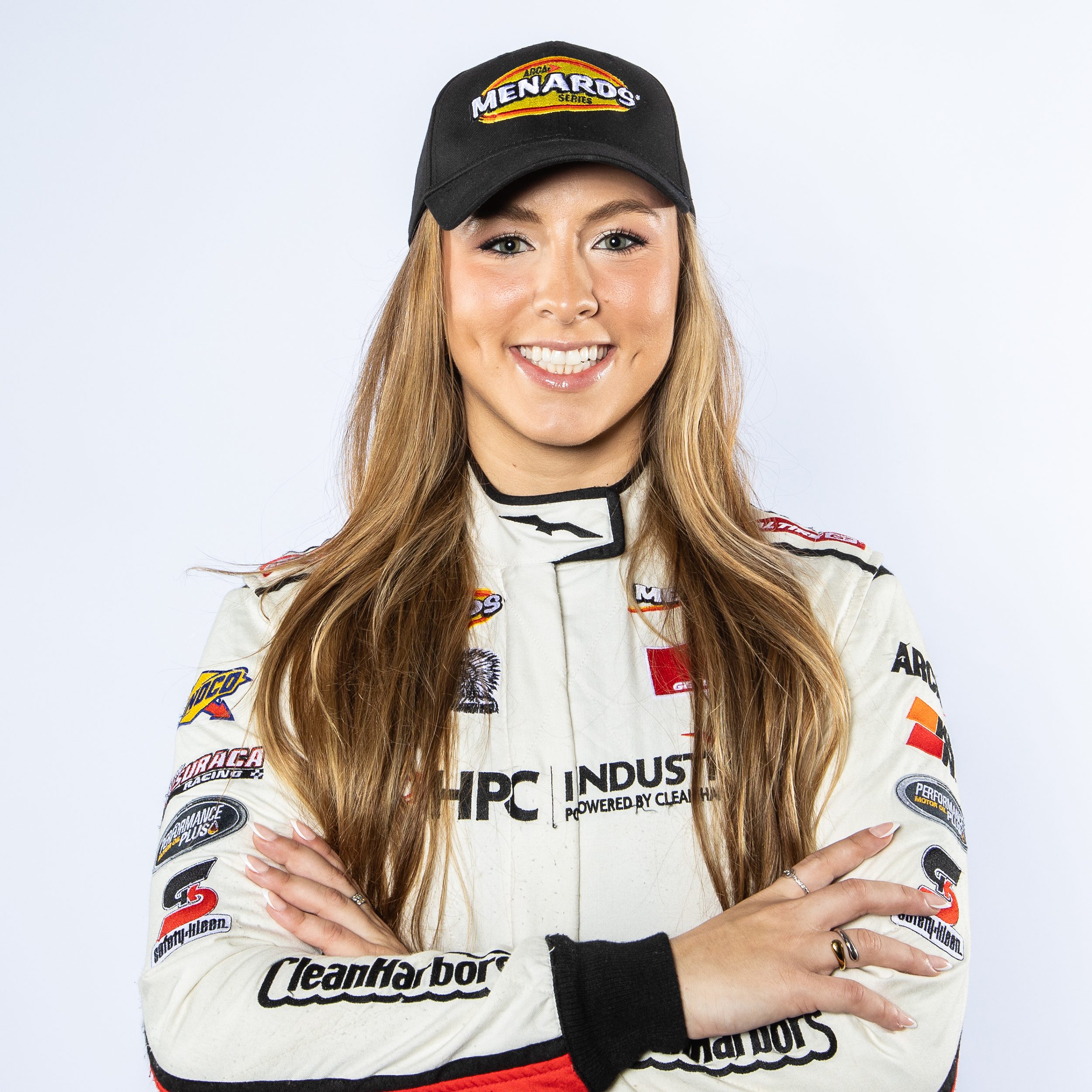Logan Misuraca, driver of the No. 86 Orlando Health/City Garage Motorsports Ford, during ARCA Menards Series Media Day at the Daytona International Speedway on Thursday, February 12th, 2026.  (Ted Malinowski/NASCAR)