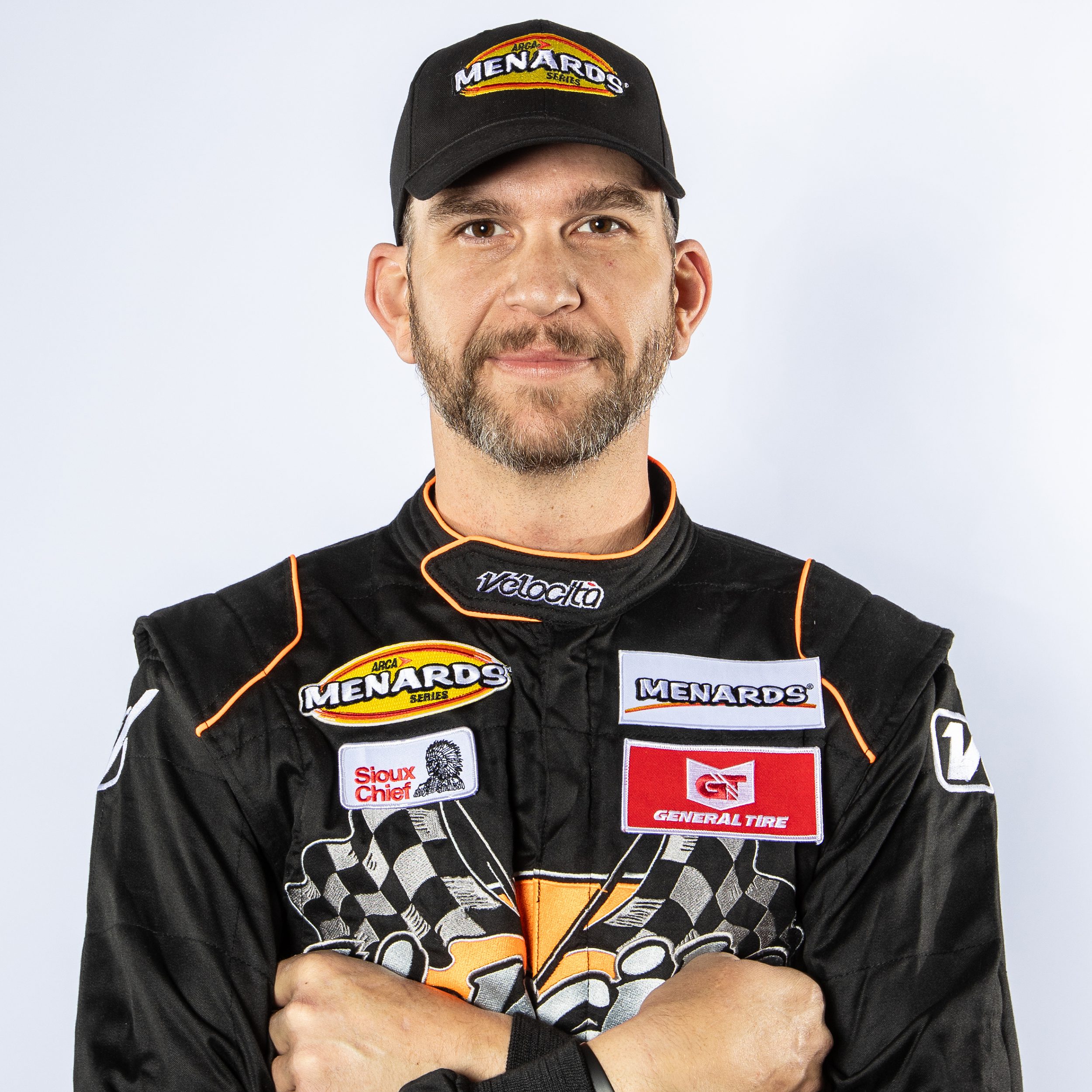 Tony Cosentino, driver of the No. 1 Maples Motorsports Ford, during ARCA Menards Series Media Day at the Daytona International Speedway on Thursday, February 12th, 2026.  (Ted Malinowski/NASCAR)