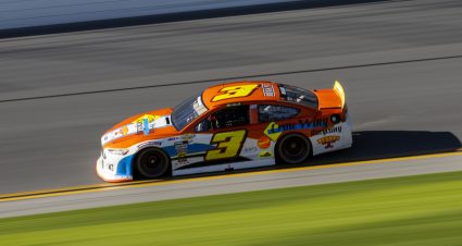 Willie Mullins, driver of the #3 Mullins Racing	Chevy, drives during ARCA Testing at Daytona International Speedway on January 14, 2022 in Daytona Beach, Florida. (Photo by James Gilbert/NASCAR)