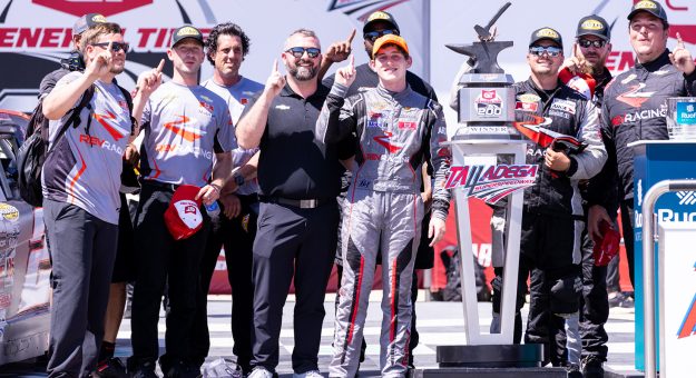 Visit Nick Sanchez slips through to steal victory at Talladega for second ARCA Menards Series win page