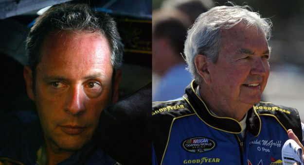 Kirk Shelmerdine (left) and Hershel McGriff (right) were both selected for the NASCAR Hall of Fame Class of 2023 on Wednesday. Both men enjoyed success on the ARCA Menards platform during their respective careers.