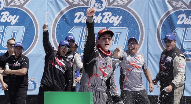 Visit Nick Sanchez stays hot with victory in Dutch Boy 150 at Kansas Speedway page
