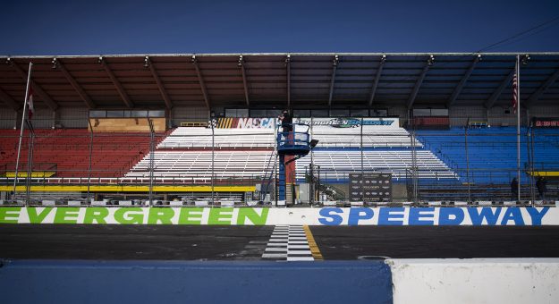 Before the ENEOS/NAPA Auto Parts 100 for the ARCA Menards Series West at Evergreen Speedway in Monroe, Washington on August 7, 2020. (Lindsey Wasson/ARCA Racing)