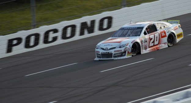 Corey Heim, driver of the #20 Craftsman Toyota, races in the General Tire #AnywhereIsPossible 200 for the ARCA Menards Series at Pocono Raceway in Long Pond, Pennsylvania on June 25, 2021. (Mitchell Leff/ARCA Racing)