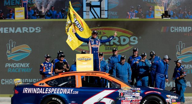 Visit Jake Drew claims first ARCA West title; Sammy Smith overcomes penalty for season-ending victory at Phoenix page