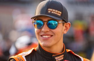 Sammy Smith, driver of the #18 TMC Toyota, looks on before the start of the Bush’s Beans 200 at Bristol Motor Speedway for the ARCA Menards Series in Bristol, Tennessee on September 15, 2022. (Jacob Kupferman/ARCA Racing)
