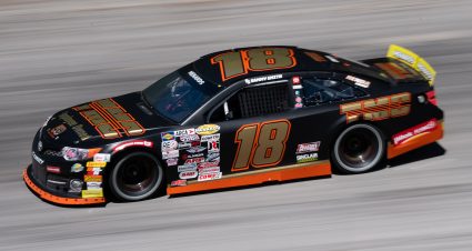 Sammy Smith, driver of the TMC Toyota, practices ahead of the Herr’s Snacks 200 for the ARCA Menards Series at Salem Speedway in Salem, Indiana on October 1, 2022. (Emilee Chinn/ARCA Racing)
