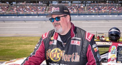 Racer Jon Garrett before the General Tire 200 for the ARCA Menards Series at Talladega Superspeedway in Talladega, Alabama, on April 23, 2022. (Dustin Chambers/ARCA Racing)