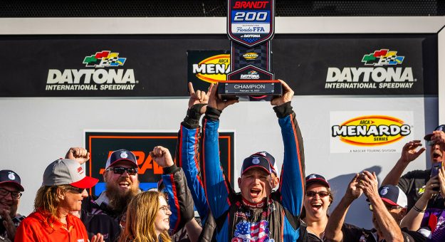 Visit Daytona winner Greg Van Alst carries his ARCA points lead in Talladega return page