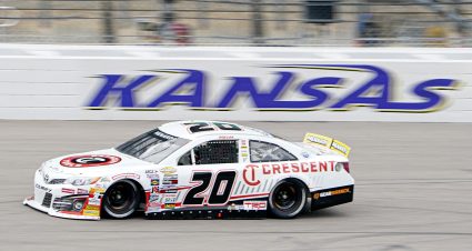 Corey Heim, driver of the #20 Crescent Tools Toyota, takes a practice lap for the Kansas 150 for the ARCA Menards Series at Kansas Speedway in Kansas City, Kansas on September 10, 2022. (Ed Zurga/ARCA Racing)
