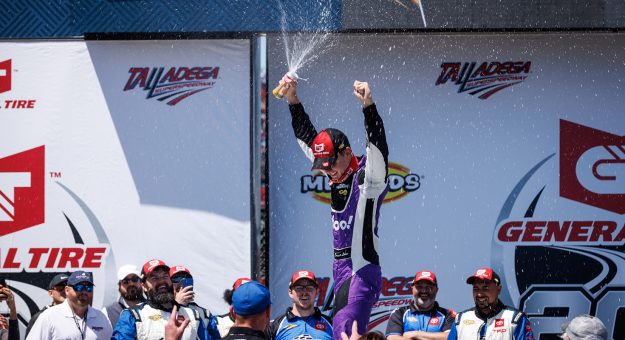 Visit Jesse Love earns huge superspeedway win; Venturini Motorsports reigns supreme once again at Talladega page