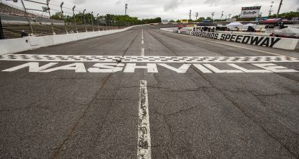 Signage at the Music City 200 for the ARCA Menards Series East at Nashville Fairgrounds Speedway in Nashville, Tennessee, on May 7, 2022. (Austin Anthony/ARCA Racing)