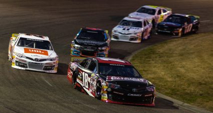 Sammy Smith, driver of the #18 Allstate Peterbilt Group Toyota races during the Menards 250 for the ARCA Menards Series at Elko Speedway in Elko New Market, Minnesota on June 25, 2022. (Matt Krohn/ARCA Racing)