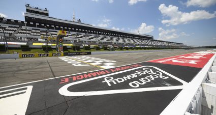 Track signage prior to the General Tire Delivers 200 for the ARCA Menards Series at Pocono Raceway in Long Pond, Pennsylvania on July 22, 2022. (Mike Lawrence/ARCA Racing)