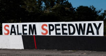 A general view of the Salem Speedway sign before the Herr’s Snacks 200 for the ARCA Menards Series at Salem Speedway in Salem, Indiana on October 1, 2022. (Emilee Chinn/ARCA Racing)