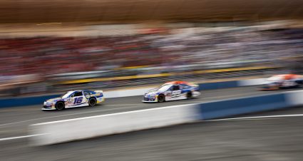 Landen Lewis, driver of the #16 NAPA Auto Parts Chevrolet during the NAPA Auto Parts 150 for the ARCA Menards Series West at Evergreen Speedway on August 20, 2022 in Monroe, Washington. (Lindsey Wasson/ARCA Racing)