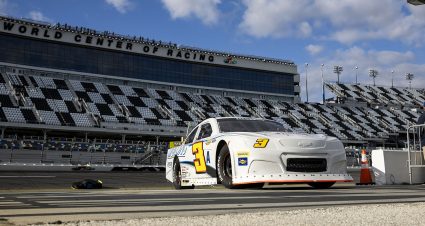 Daytona Beach, FL - January 13: Willie Mullins driver of the #3 Mullins Racing Ford, drives during ARCA testing at Daytona International Speedway on January 13, 2023 in Daytona Beach, Florida. Photo by James Gilbert/NASCAR.