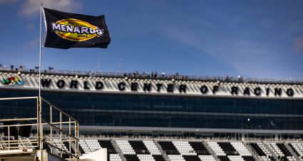 A general view during qualifying before the Menards 200 for the ARCA Menards Series at Daytona International Speedway in Daytona Beach, Florida on February 17, 2023. (Adam Glanzman/NASCAR)