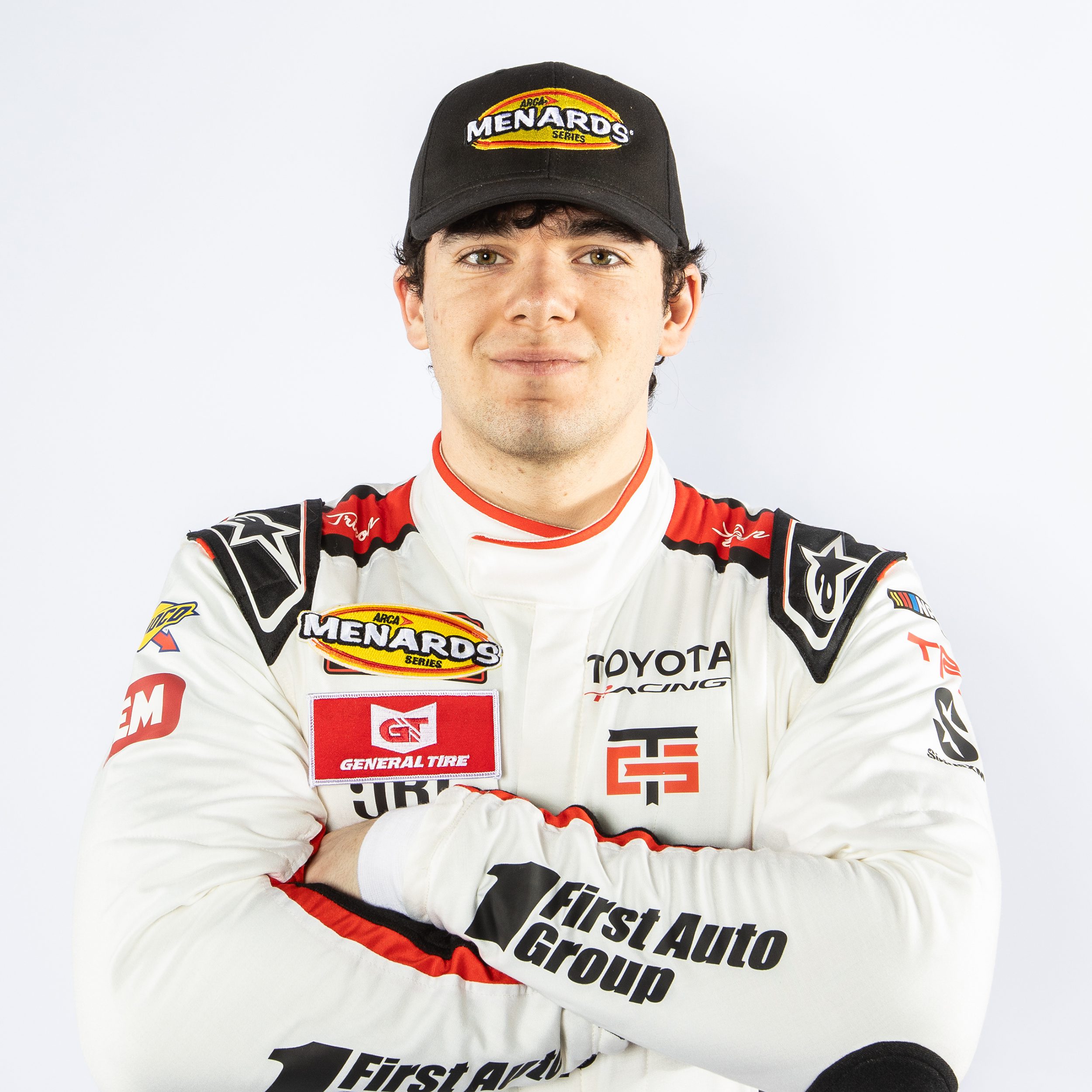 Giovanni Ruggiero, driver of the No. 18 1st Auto Toyota, during ARCA Menards Series Media Day at the Daytona International Speedway on Thursday, February 12th, 2026.  (Ted Malinowski/NASCAR)